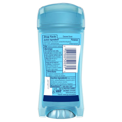 Fresh Antiperspirant Deodorant for Women, 72Hr Breathable Sweat & Odor Protection, Instant Freshness & Gentle, PH Balancing Minerals, Clear Gel, Nurturing Coconut Scent, 2.6 Oz