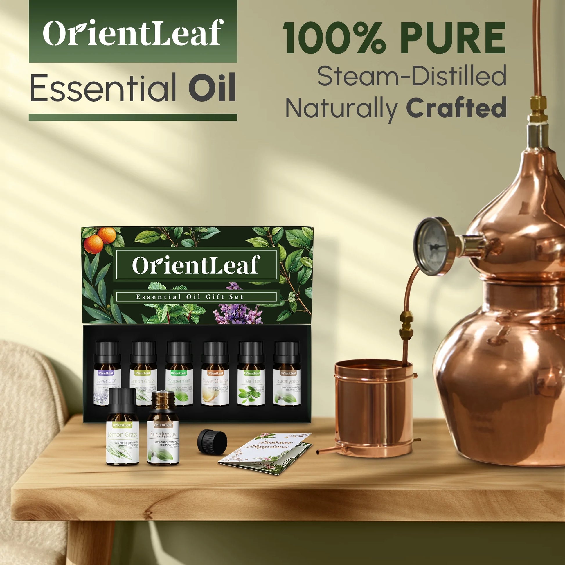 Essential Oils Sets, 100% Pure Essential Oil for Diffuser, Aromatherapy, Sleep, Massage & DIY, Gift Sets for Women with Greeting Card